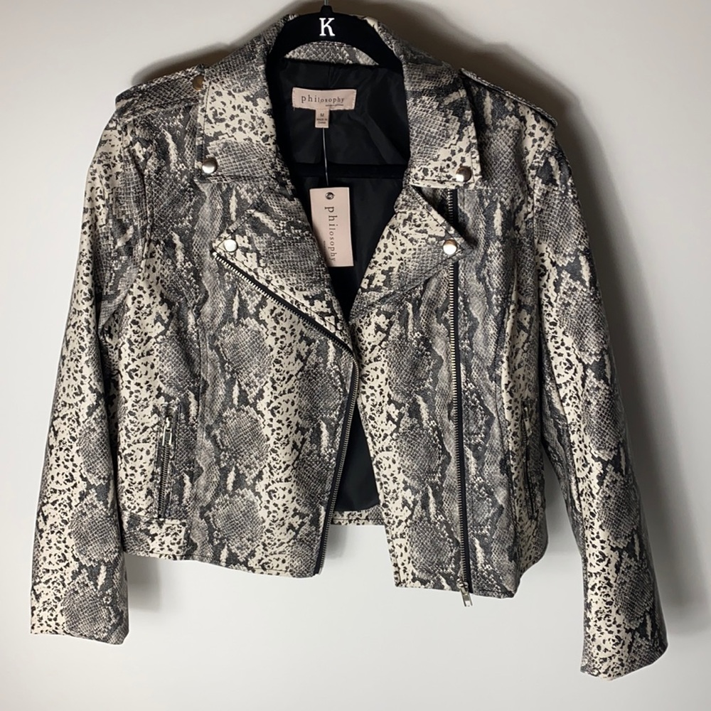 PHILOSOPHY SNAKE PRINT JACKET
